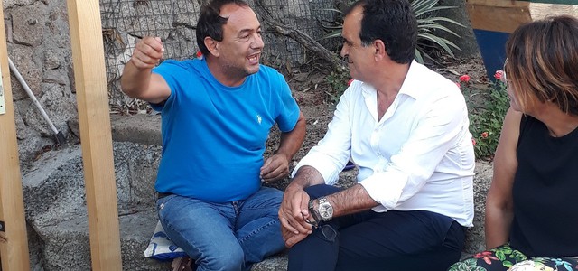 Bruno a Riace per esprimere la propria solidarietà e vicinanza al sindaco Mimmo Lucano