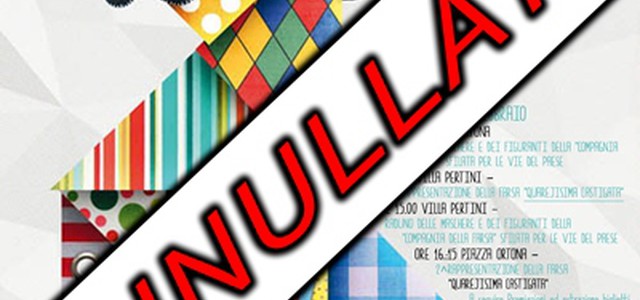 Annullato il Carnevale a Borgia