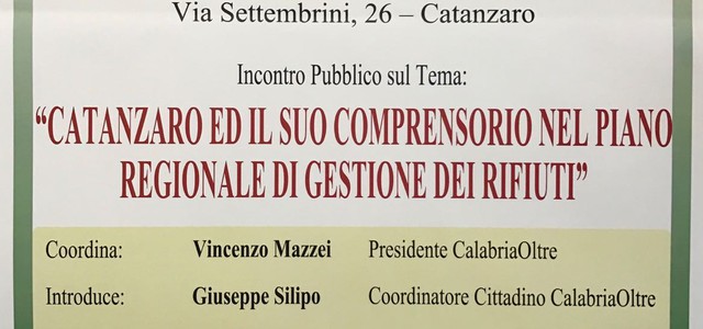 Rifiuti, sabato il convegno di CalabriaOltre