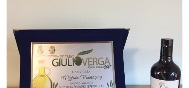 Premio Giulio Verga, l’olio Nicotera Severisio è “Miglior Packaging”