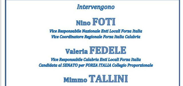 Elezioni, Forza Italia si mobilita a Borgia
