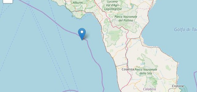 Due lievi scosse di terremoto nella notte sulla costa tirrenica calabrese