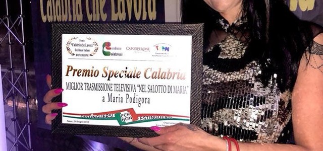 Nel Salotto di Maria premiato come miglior programma televisivo a “Calabria che Lavora”