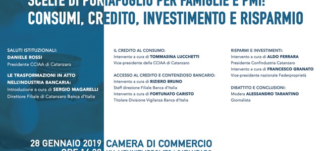 Investimenti e risparmi, seminario della Camera di Commercio per privati e pmi
