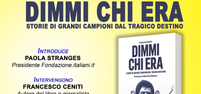 "Dimmi chi era". Stasera a Conflenti la presentazione del libro su 12 grandi campioni dello sport