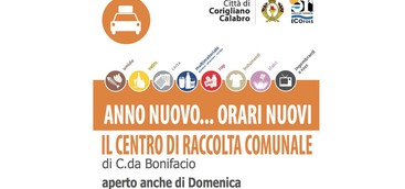 RIFIUTI, CENTRO RACCOLTA APERTO NEL WEEKEND A CORIGLIANO