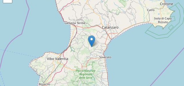 Scossa di terremoto in provincia di Catanzaro