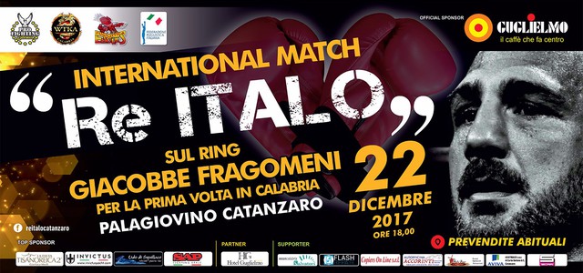 “International Match Re Italo”, al via le prevendite. Giacobbe Fragomeni ritorna sul ring 