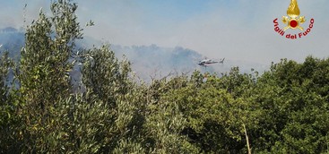 Incendio a Tiriolo e nel quartiere Gagliano a Catanzaro (VIDEO)