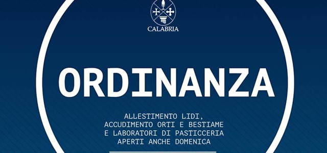 Calabria, nuova Ordinanza: si ad attività agricole e balneari