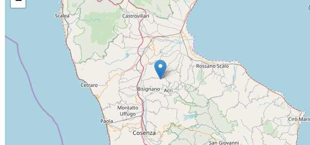 Scossa di terremoto nel Cosentino