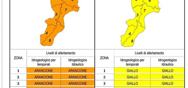 Maltempo, allerta arancione fino alle 24. Domani allerta gialla