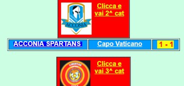 Risultati del 17-02-2018  - ACCONIA SPARTANS  Capo Vat 1 -1 P.S.G. Calabria  LIBERTAS CURINGA 1-1  
