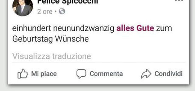 Prof fa gli auguri di compleanno a Hitler su Fb