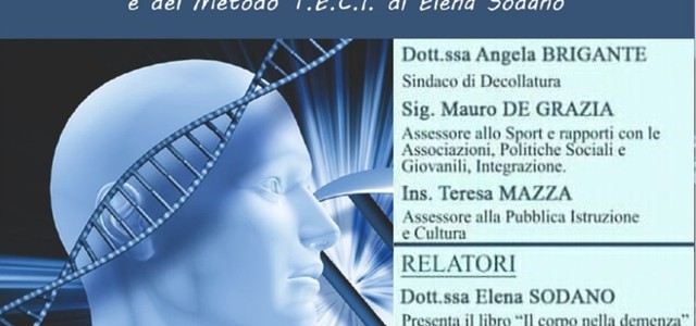 Presentazione del libro "IL CORPO NELLA DEMENZA" oggi alle ore 17,30