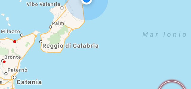 Terremoto al largo del Mar Ionio