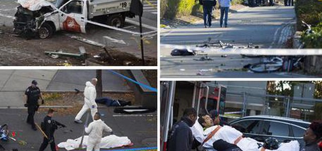 Attentato a New York, furgone su pista ciclabile a Manhattan, almeno 8 morti