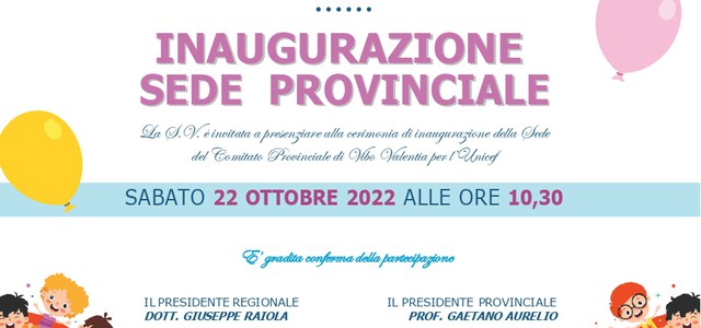 Unicef Calabria, la presidente nazionale Carmela Pace a Crotone e Vibo per inaugurare le sedi dei comitati provinciali.