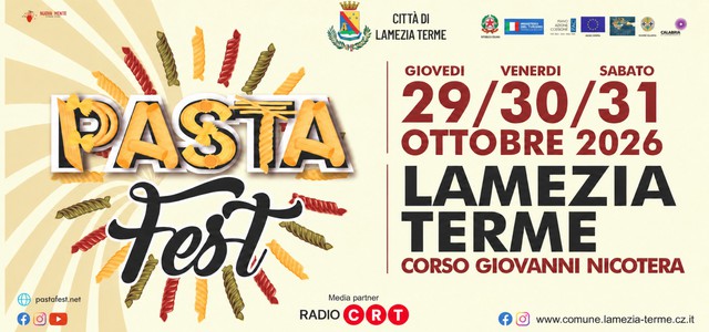 Al via oggi il Pasta Fest a Lamezia Terme: tre giorni dedicati alla cultura della pasta calabrese