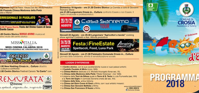CROSIA D’ESTATE RIVOLTA AI GIOVANI E ALL’IDENTITÀ