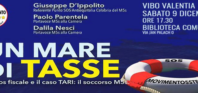 Un mare di tasse, iniziativa pubblica 5stelle sulla pressione fiscale