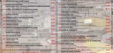 ROSSANO-CORIGLIANO, ESTATE 2017 - APPUNTAMENTI FINO AL 30 LUGLIO