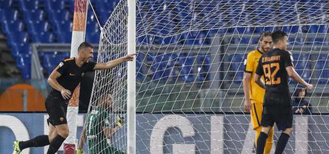 Serie A: Roma Verona 3-0, doppietta Dzeko. Vincono Inter e Fiorentina