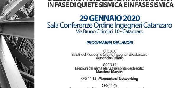 Dall'Ordine degli Ingegneri il seminario sul tema della vulnerabilità sismica