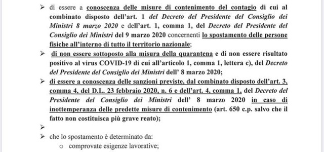 Nuovo modello di autocertificazione, introdotte ulteriori restrizioni