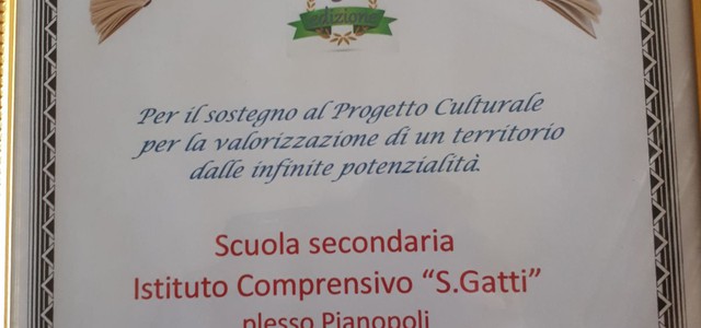 Primo premio all'Istituto comprensivo "Don Saverio Gatti" di Lamezia