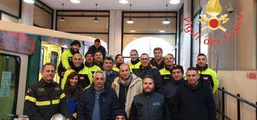 AMC e VVF, esercitazione di sicurezza funicolare di Catanzaro (FOTO)