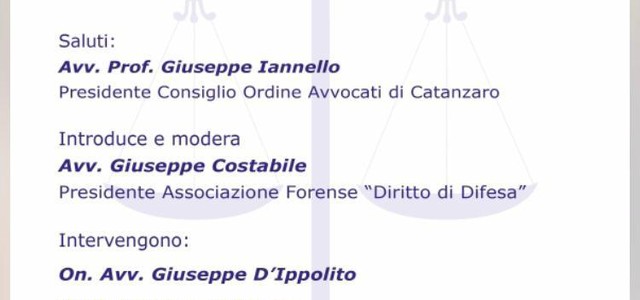 Prescrizione e ragionevole durata del processo, tavola rotonda a Catanzaro