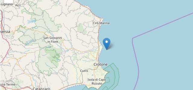Terremoto sulla Costa Ionica Calabrese nella notte