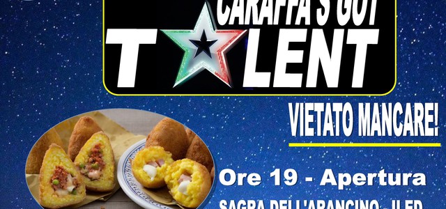 Talent show sagra dell'arancino a Caraffa