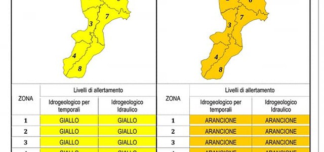 Maltempo, nuova allerta in Calabria