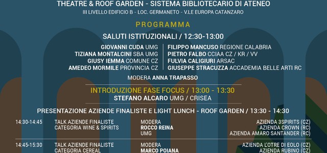 CRISEAWARD 2.0, sabato 3 ottobre la finale tra aziende calabresi all’Università Magna Graecia di Catanzaro