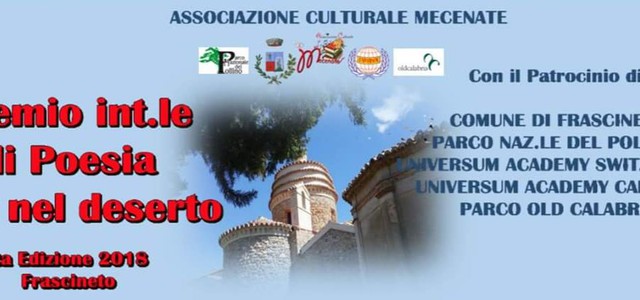 PREMIO INT.LE DI POESIA “VOCI NEL DESERTO” 2018 FRASCINETO
