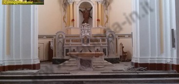 Curinga - Iniziati da qualche giorno i lavori di sistemazione  dell' interno della Chiesa Matrice