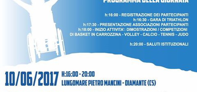 “Diamante… oltre lo sport”, evento sportivo organizzato dalla “Casa dei Colori” Onlus