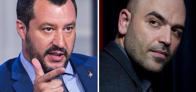Salvini: 'Verificheremo scorte'. Saviano: 'E' ministro malavita'