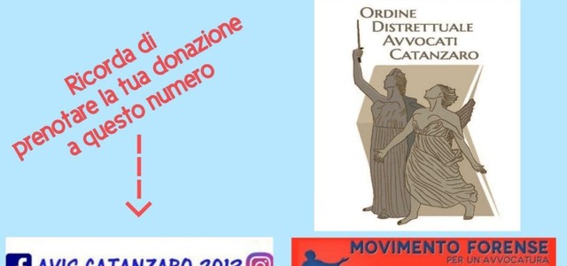 La sezione catanzarese del Movimento Forense aderisce a maratona solidale