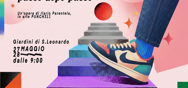 Catanzaro, la scalinata dei giardini di San Leonardo si trasforma in un’opera d’arte urbana: arriva “Ascensione urbana – la pace si colora passo dopo passo”