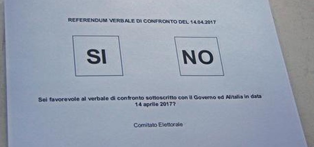 Alitalia: chiusi seggi referendum