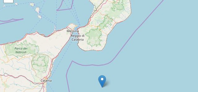 Scossa di terremoto al largo della costa ionica