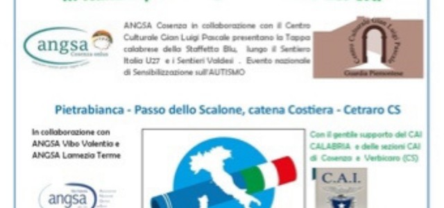Si svolgerà domani 1 maggio  la tappa calabrese della staffetta blu che vede la partecipazione di persone con autismo e loro familiari e sostenitori.