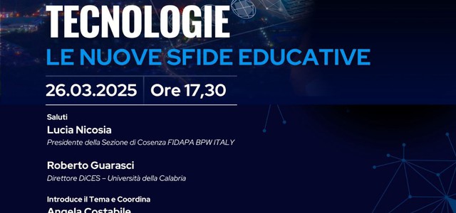 “Minori e Tecnologie: le nuove sfide educative” – il convegno promosso da Fidapa Cosenza e Unical
