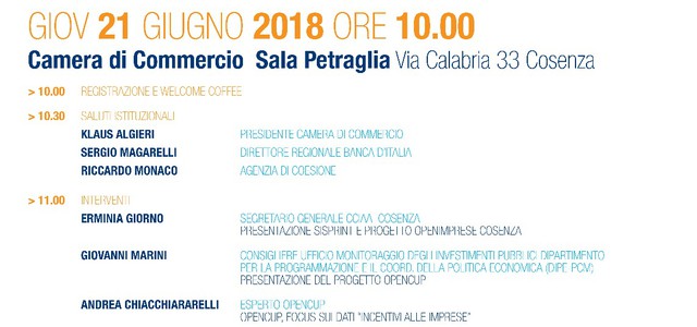 OpenCup in programma giovedì