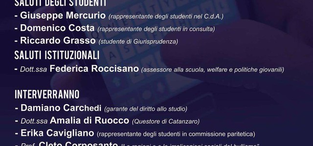All'Umg un convegno su Bullismo e Cyberbullismo