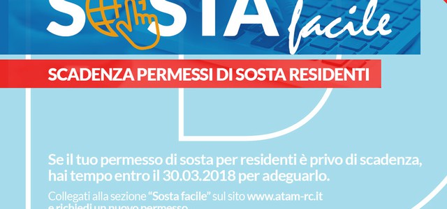 Permessi di sosta residenti: riemissione entro il 30.3.2018