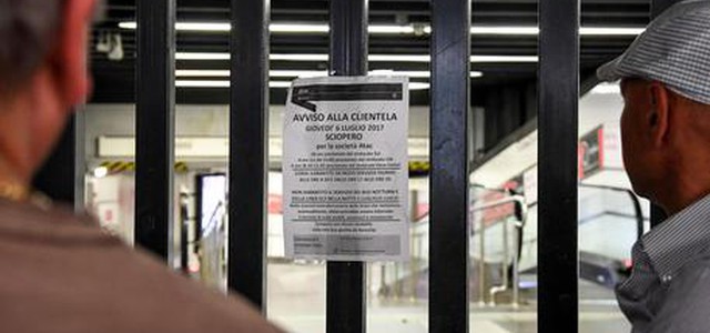 Scioperi bus e metro, traffico in tilt a Roma, disagi a Napoli